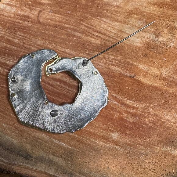 Vintage Parklane Large Gold-Tone Abstract Modernist Brooch - Picture 4 of 4